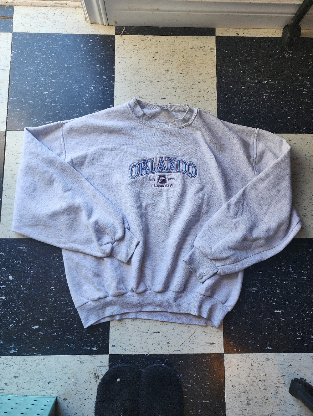 Vintage Embroidered Orlando Florida Jerzees Crewneck